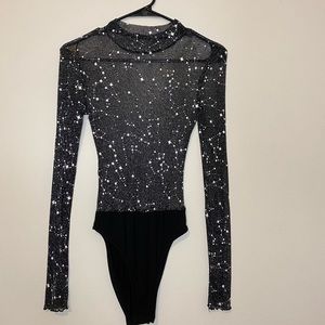 Sparkly long sleeve bodysuit!!